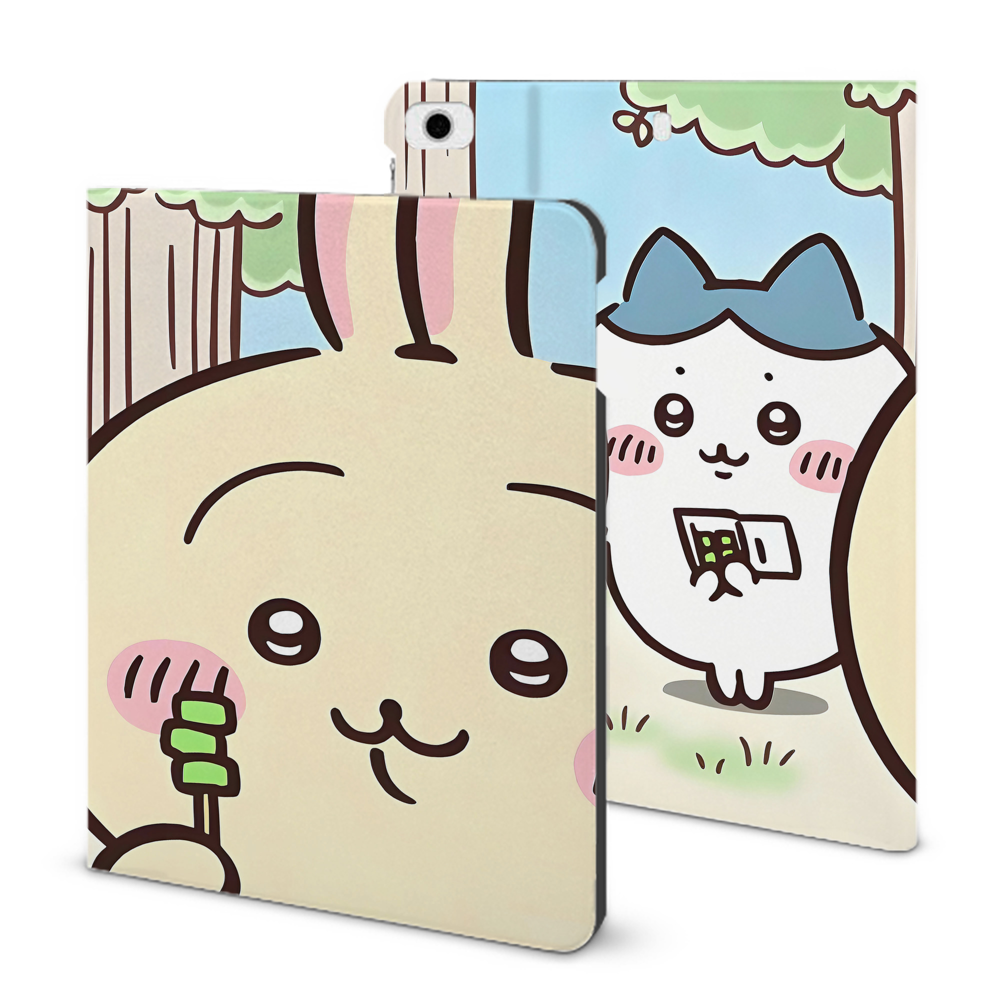 （画像用） ちいかわ Chii-kawa IPad ケース ブック型 PUレザー TPU 耐衝撃 軽量 薄型 ペン収納なし 全面保護 IPad 各モデル対応